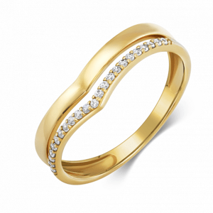 SOFIA zlatý prsten se zirkony AUBKKH04J0P-ZY