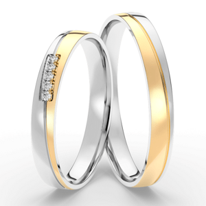 SOFIA zlatý dámský snubní prsten ML65/BK-3WBI