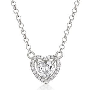 SOFIE stříbrný náhrdelník srdce v srdci CONZB101669
