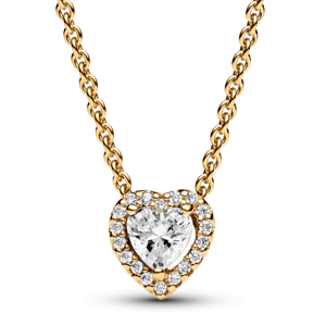 PANDORA pozlacený náhrdelník Zářivé srdce 368425C01-45