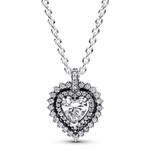 PANDORA náhrdelník Zářivé srdce 393099C01-45