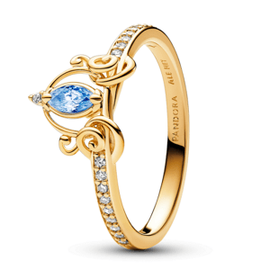 PANDORA Disney pozlacený prsten Popelčin kočár 163059C01