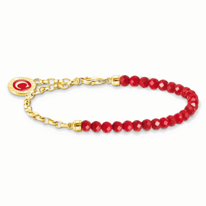 THOMAS SABO náramek Red beads A2130-427-10