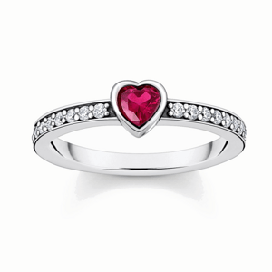 THOMAS SABO prsten Red heart TR2448-640-10