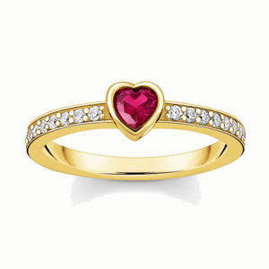THOMAS SABO prsten Red heart TR2448-995-10