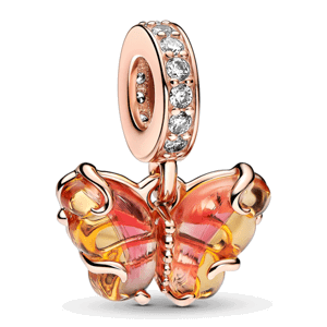 PANDORA pozlacený korálek Motýl 782698C01