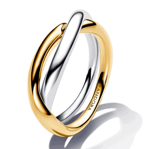 PANDORA pozlacený zkřížený prsten 163262C00