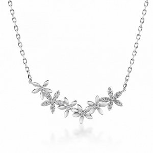 SOFIA stříbrný náhrdelník s květy CJMT2150N