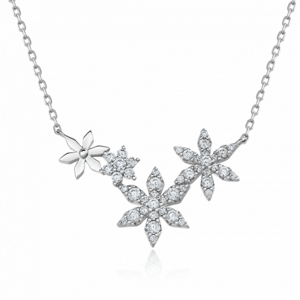 SOFIA stříbrný náhrdelník s květy CJMT1911N