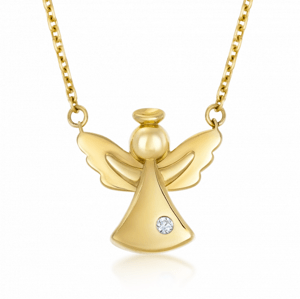SOFIA zlatý dámský náhrdelník anděl ze žlutého zlata AUALMA54J2P-AU