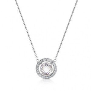 SOFIA stříbrný náhrdelník se zirkony AEAN0290Z/R40+10