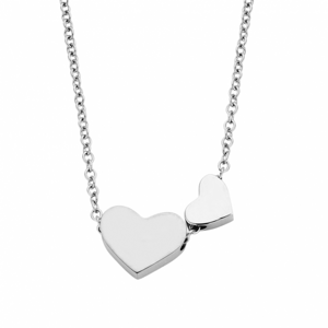 CO88 ocelový náhrdelník dvě srdce C88CN-26021