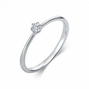 SOFIA DIAMONDS zlatý zásnubní prsten s diamantem 0,10 ct DIA1C477W4