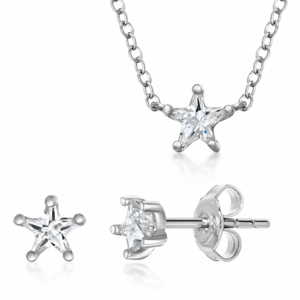 SOFIA stříbrný set náhrdelník a náušnice IS028CT117+IS028OR427