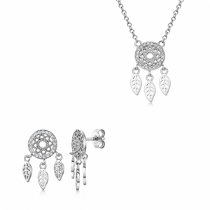 SOFIA stříbrný set náhrdelník a náušnice IS028CT165+IS028OR389