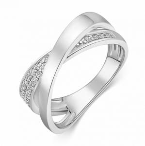 SOFIA stříbrný zkřížený prsten DOZGEY-RZA-ZW