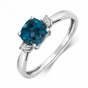 SOFIA zlatý prsten london blue topas GEMBG29500-15