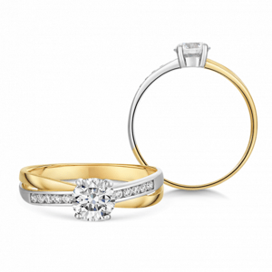 SOFIA zlatý zásnubní prsten se zirkony GEMBG23683-18