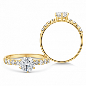 SOFIA zlatý zásnubní prsten se zirkony GEMBG23068-19
