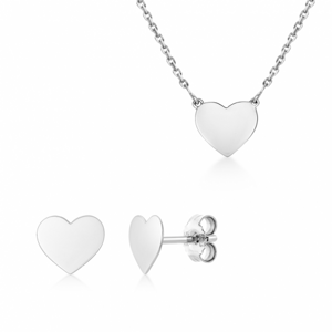 SOFIA zlatý set náhrdelník a náušnice srdce GEMCS30749-08 +GEMBO32029-02