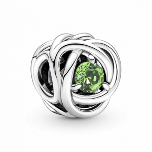 PANDORA korálek Nekonečný kruh - svěží zelená barva 790065C03