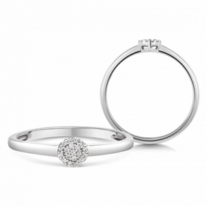 SOFIA DIAMONDS zlatý zásnubní prsten s diamanty 0,05 ct UDRG50429W-H-I1