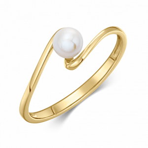 SOFIA zlatý prsten s perlou AUBDJR04J0P-O3