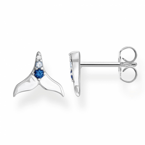 THOMAS SABO náušnice Tail fin with blue stones H2228-644-1