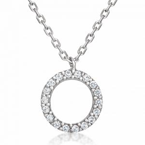 SOFIA zlatý náhrdelník kruh se zirkony AG9186WG-NH