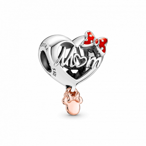 PANDORA Disney korálek Srdíčko máma s myškou Minnie 781142C01