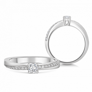 SOFIA DIAMONDS zlatý zásnubní prsten s diamanty 0,16ct a 0,09ct H/SI3 CK50013131855