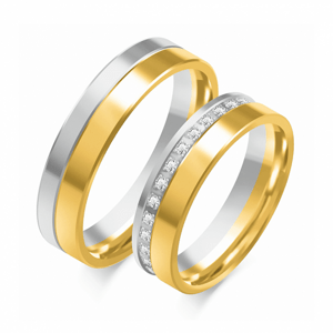 SOFIA zlatý pánský snubní prsten ZSOE-372MYG+WG
