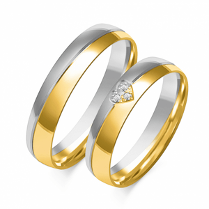 SOFIA zlatý pánský snubní prsten ZSOE-371MYG+WG