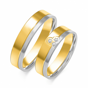 SOFIA zlatý pánský snubní prsten ZSOE-352MYG+WG