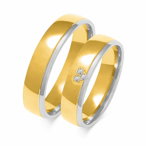 SOFIA zlatý pánský snubní prsten ZSOE-267MYG+WG