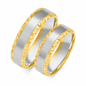 SOFIA zlatý pánský snubní prsten ZSOE-213MYG+WG