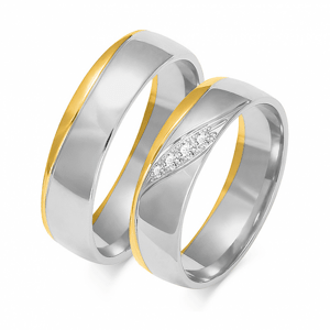 SOFIA zlatý dámský snubní prsten ZSOE-207WYG+WG