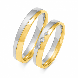 SOFIA zlatý dámský snubní prsten ZSOE-200WYG+WG