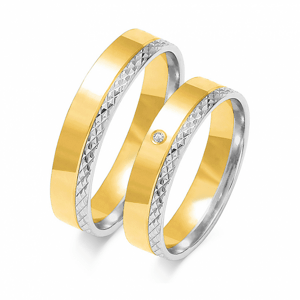 SOFIA zlatý pánský snubní prsten ZSOE-199MYG+WG