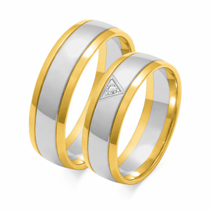 SOFIA zlatý pánský snubní prsten ZSOE-37MYG+WG