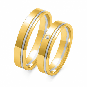 SOFIA zlatý pánský snubní prsten ZSOE-18MYG+WG