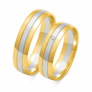 SOFIA zlatý dámský snubní prsten ZSOE-11WYG+WG