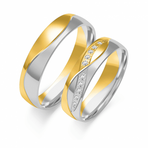 SOFIA zlatý pánský snubní prsten ZSB-219MYG+WG