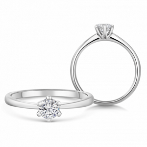SOFIA DIAMONDS zlatý zásnubní prsten s diamantem 0,50 ct BDRB00150WG