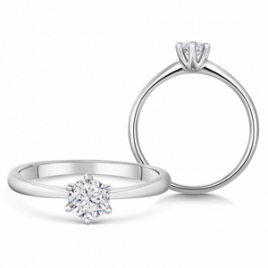 SOFIA DIAMONDS zlatý zásnubní prsten s diamantem 0,40 ct BDRB00149WG