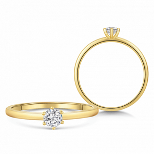 SOFIA DIAMONDS zlatý zásnubní prsten s diamantem 0,25 ct BDRB00083YG