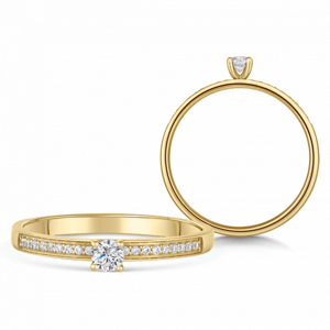 SOFIA DIAMONDS zlatý zásnubní prsten s diamantem 0,20 ct BDRB00214YG