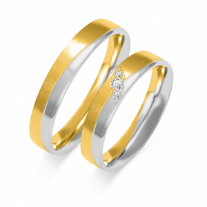 SOFIA zlatý pánský snubní prsten ZSB-202MYG+WG