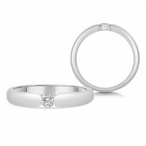 SOFIA DIAMONDS zlatý zásnubní prsten s diamantem 0,13 ct BDRB00073WG