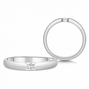 SOFIA DIAMONDS zlatý zásnubní prsten s diamantem 0,08 ct BDRB00072WG